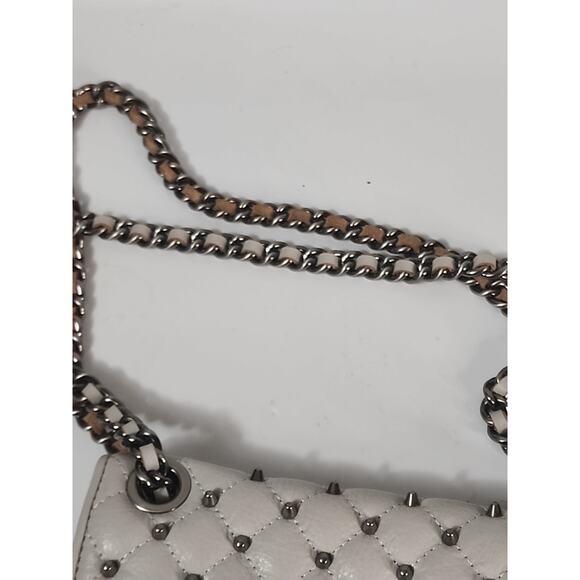 Rebecca Minkoff Light Gray Studded Mini Affair Quilted Bag